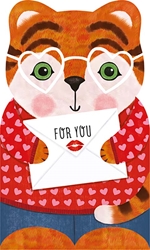 Tiger Valentines Day Card 