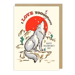 Wolf  Valentines Day Card 
