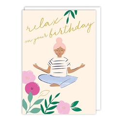 Yoga Birthday Card 