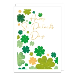 Wave of Clover St. Patricks Day Card 