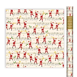 Music Christmas Continuous Roll Gift Wrap 