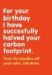 Carbon Footprint Birthday Card