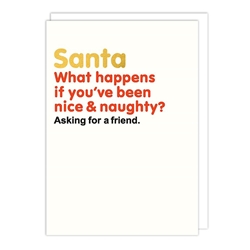 Nice & Naughty Christmas Card Christmas