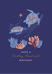 Turtles Birthday Card notecards and stationery