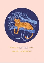 Tiger Chill Birthday Card notecards and stationery