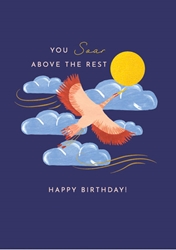 Bird Soar Birthday Card notecards and stationery