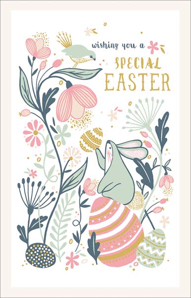 Bunny with Egg - Easter Card 