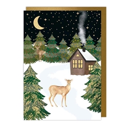 Deer House Christmas Card Christmas