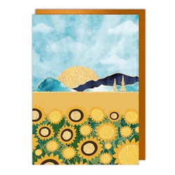 Sunflowers Sun Blank Card 
