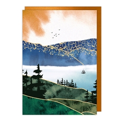 Mountain Lake Blank Card 