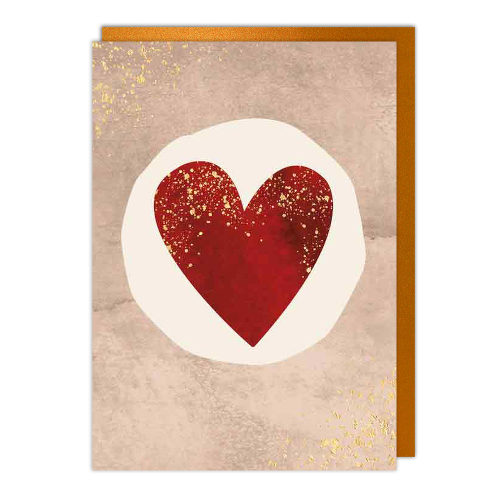 Red Heart Note Card Artige - Red Heart Blank Card #MST031
