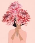 Holding Flowers Blank Card
