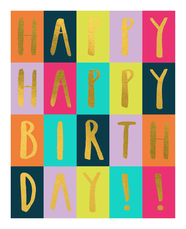 The Art File - Text Birthday Card #AFCE01