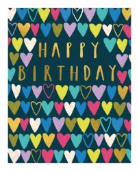 Hearts Birthday Card