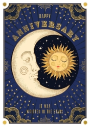 Moon Star Anniversary Card