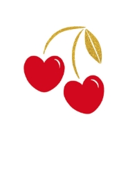 Heart Cherries Love Card