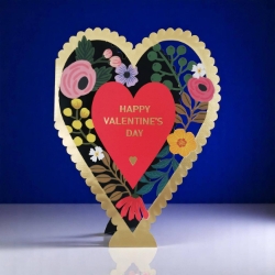 Diecut Heart Valentines Day Card