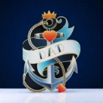 Diecut Anchor Father's Day Card