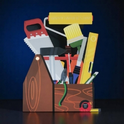 Diecut Tools Fathers Day Card