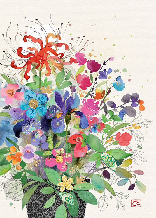 Floral Mix Blank Card