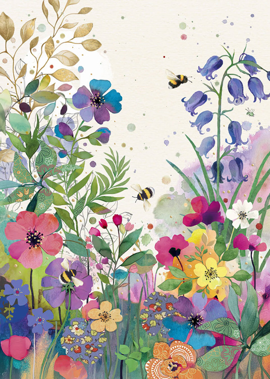 Colorful Meadow Blank Card