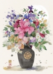 Peony Vase Blank Card