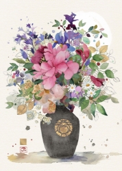 Peony Vase Blank Card