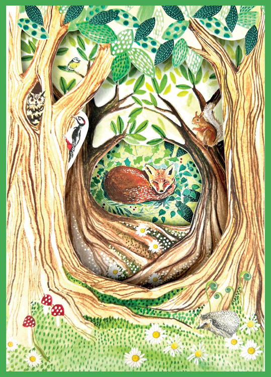 Trifold Wdlnd Fox Blank Card