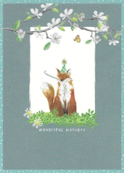 Party Fox Birthday Card