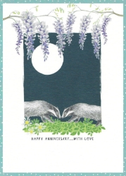 Moon Badgers Anniversary Card