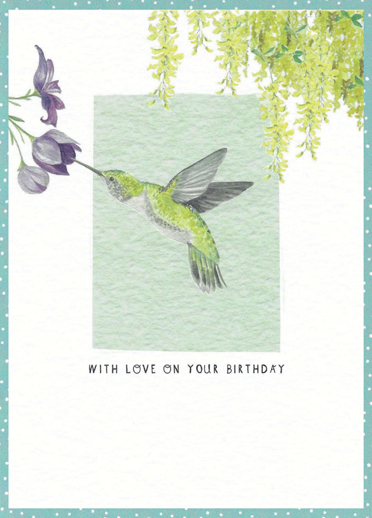 Hummingbird Birthday Card