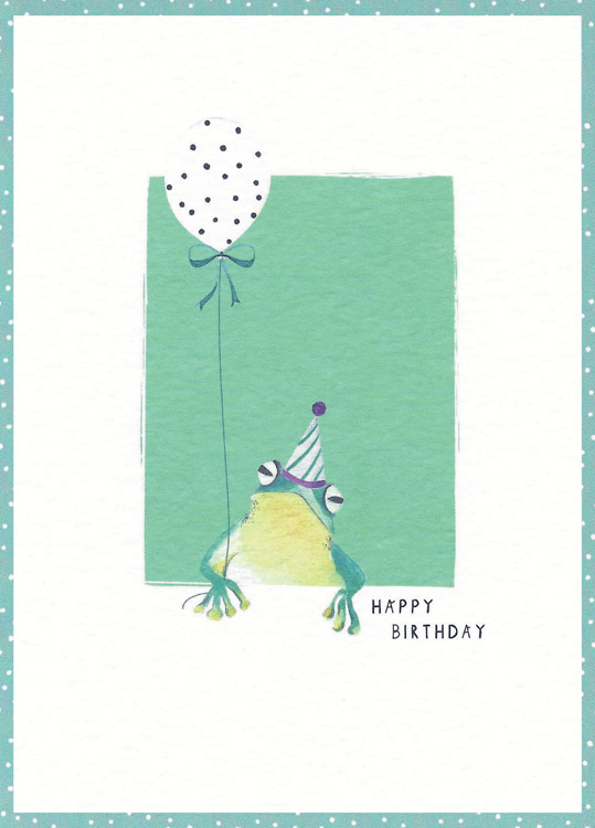 Party Frog Birthday Card