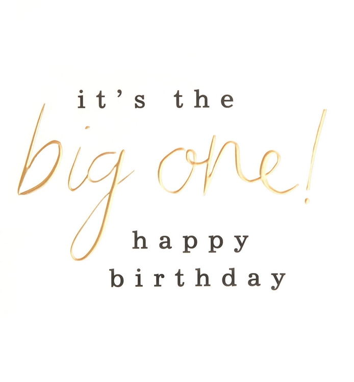 The Big One Birthday Card