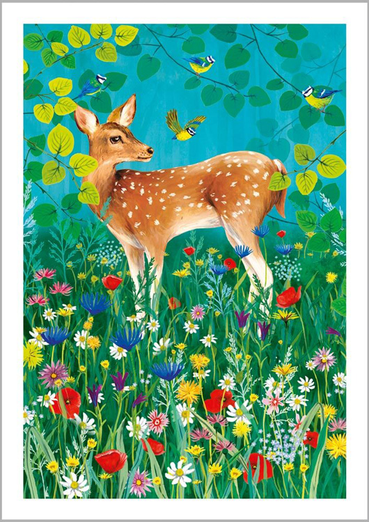 Meadow Deer Blank Card