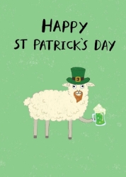 Sheep St. Patricks Day Card