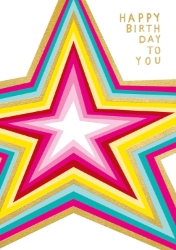 Star Beam Birthday Card