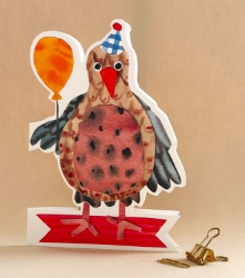 Diecut Party Pigeon Birthday Card