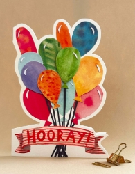 Diecut Balloons Birthday Card