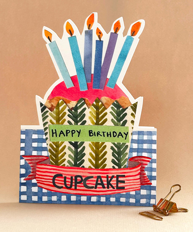 Diecut Cupcake Birthday Card