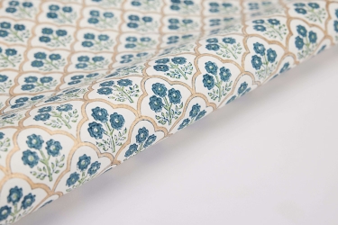 Handmade Trellis Indigo Sheet Wrap
