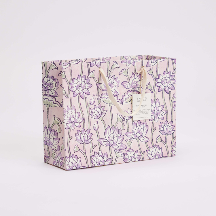 Lavender Lotus Medium Gift Bag