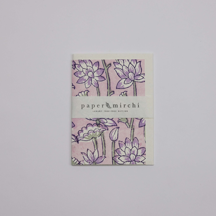 Lotus Lavender Blank Card