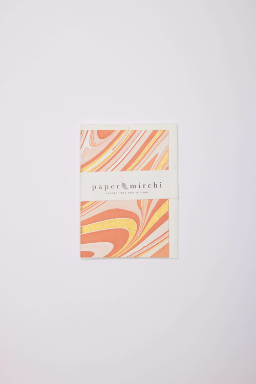 Waves Coral Blank Card