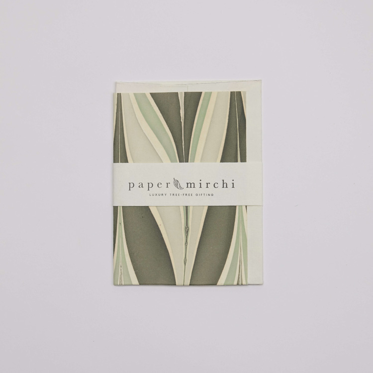 Stripe Storm Night Blank Card