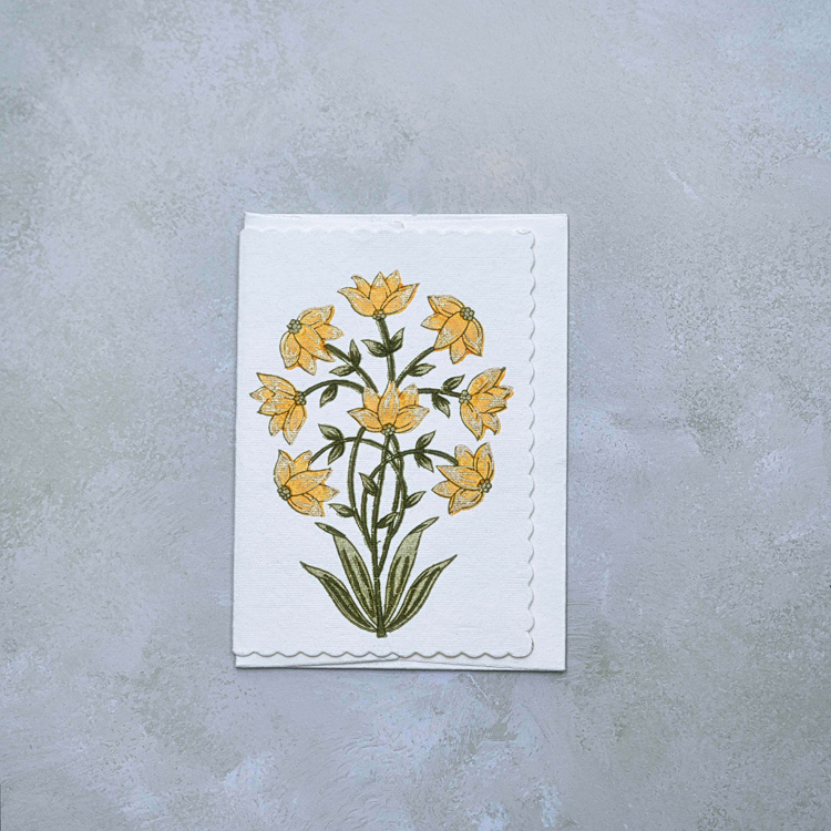 Champaca Saffron Blank Card