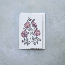 Gulab Dusky Pink Blank Card