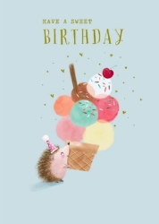 Hedgehog Ice Cream Birthday Card