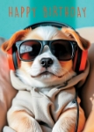 Cool Dog Birthday Card