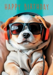 Cool Dog Birthday Card