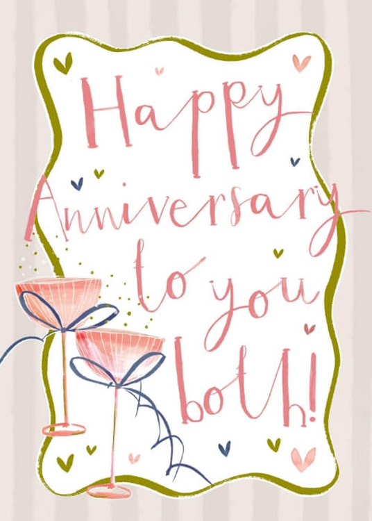 To Both Champagne Anniversary Card